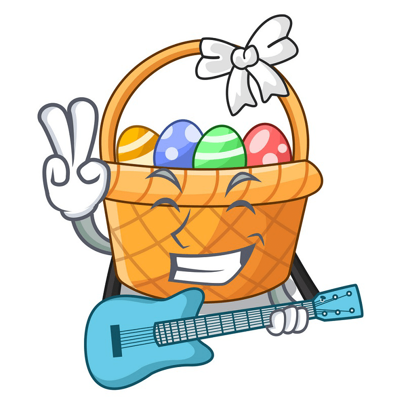 Cartoon Easter Basket clipart