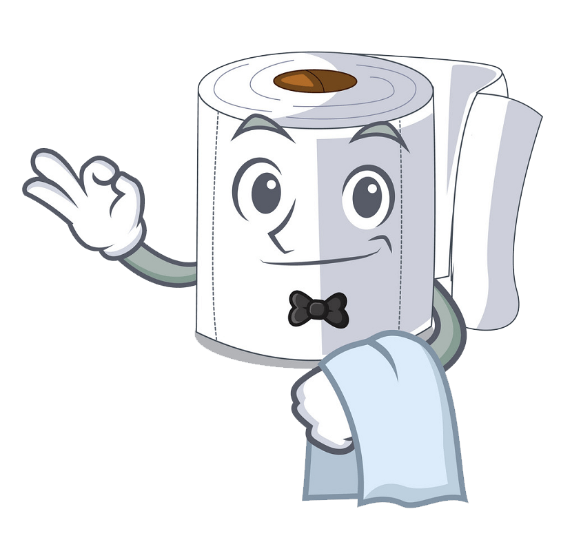 Cartoon Toilet Paper clipart transparent 1