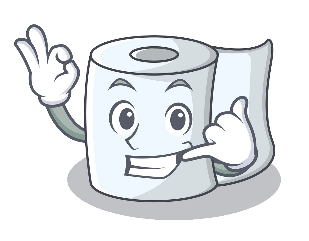 Cartoon Toilet Paper clipart transparent 3