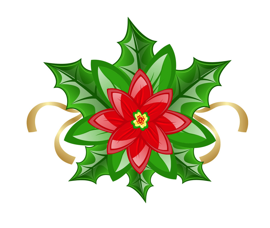 Christmas Poinsettia clipart 2