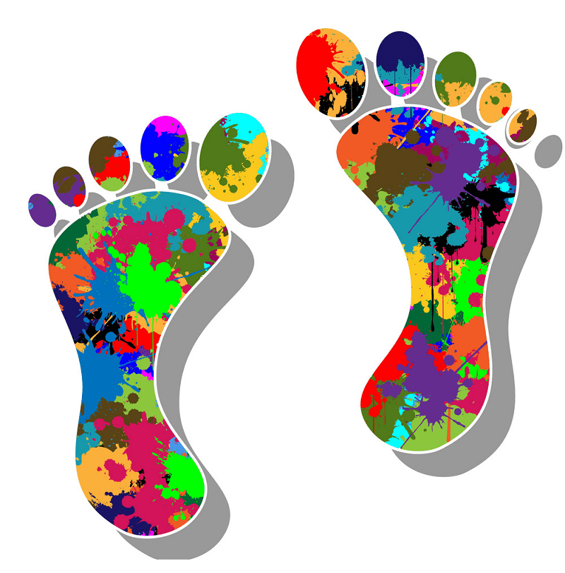 Colorful Feet clipart