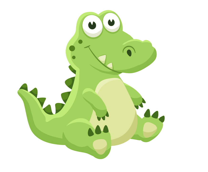 Cute Alligator clipart 1