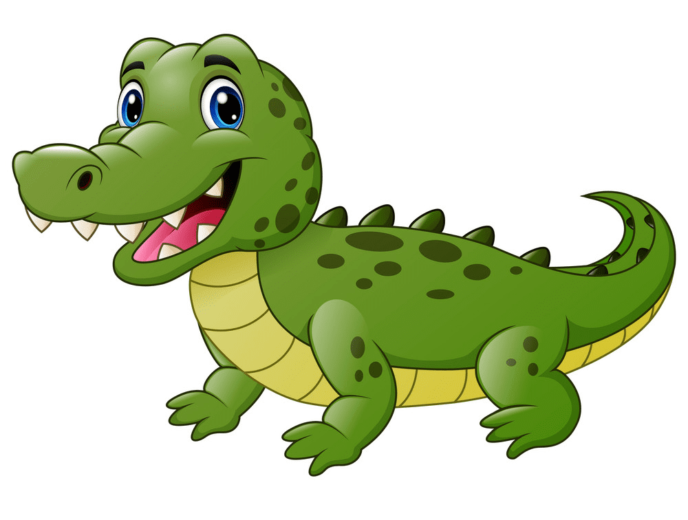 Cute Alligator clipart 2