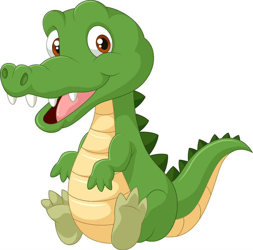 Cute Alligator clipart free