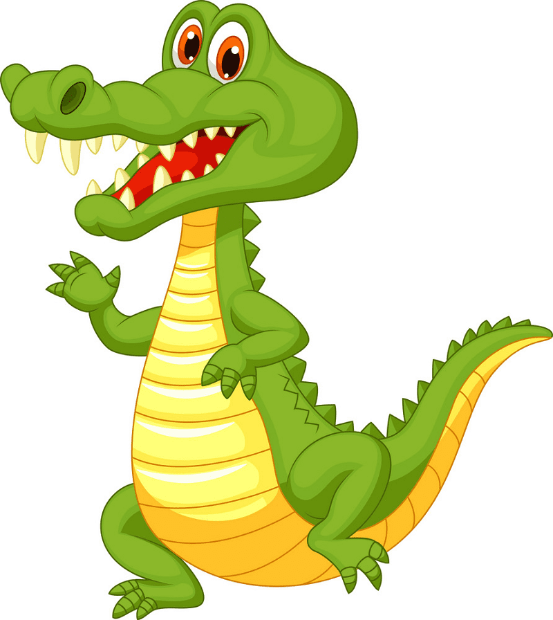 Cute Alligator clipart png