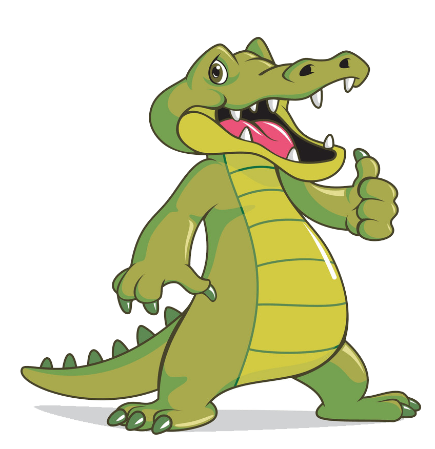 Cute Alligator clipart transparent 7