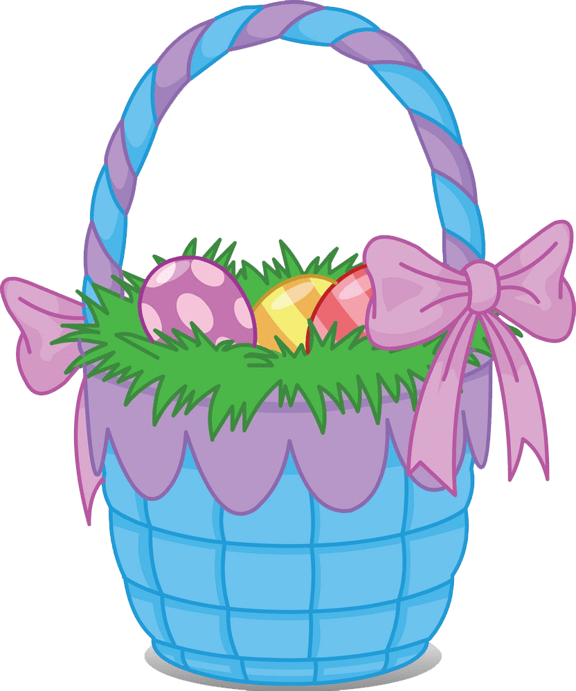 Cute Easter Basket clipart transparent