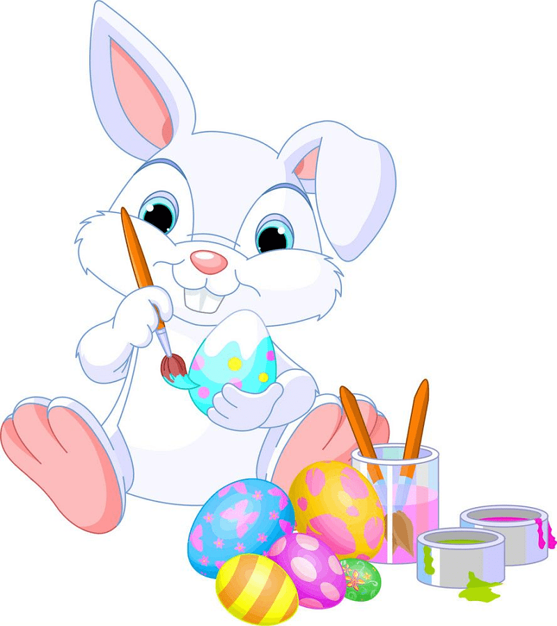 Cute Easter Rabbit clipart free