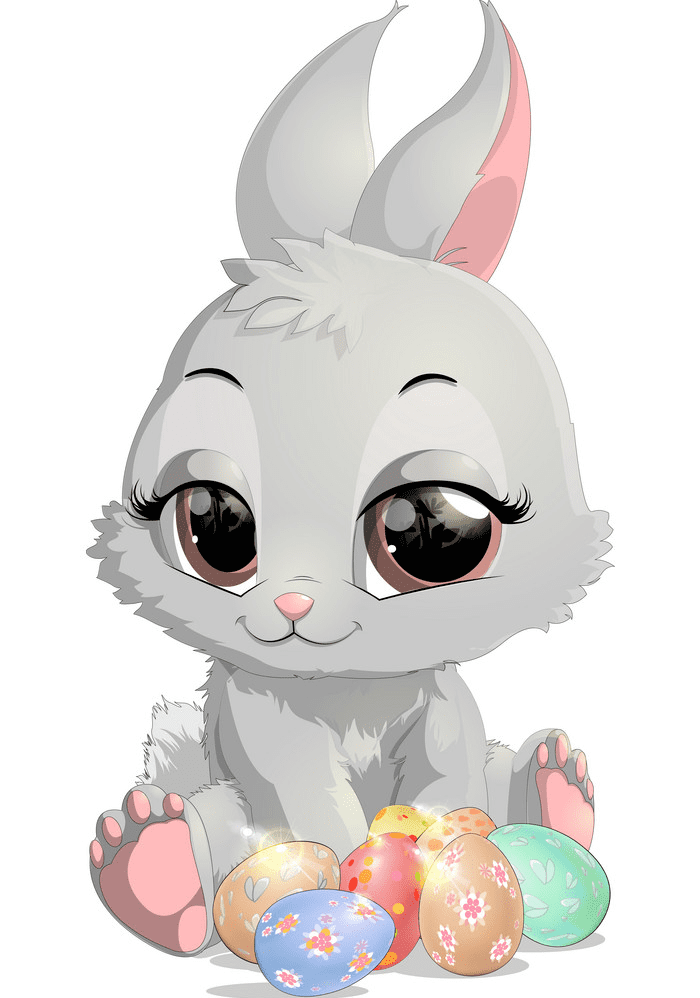 Cute Easter Rabbit clipart png
