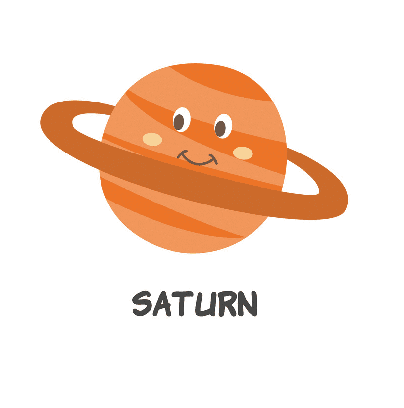 Cute Saturn Planet clipart