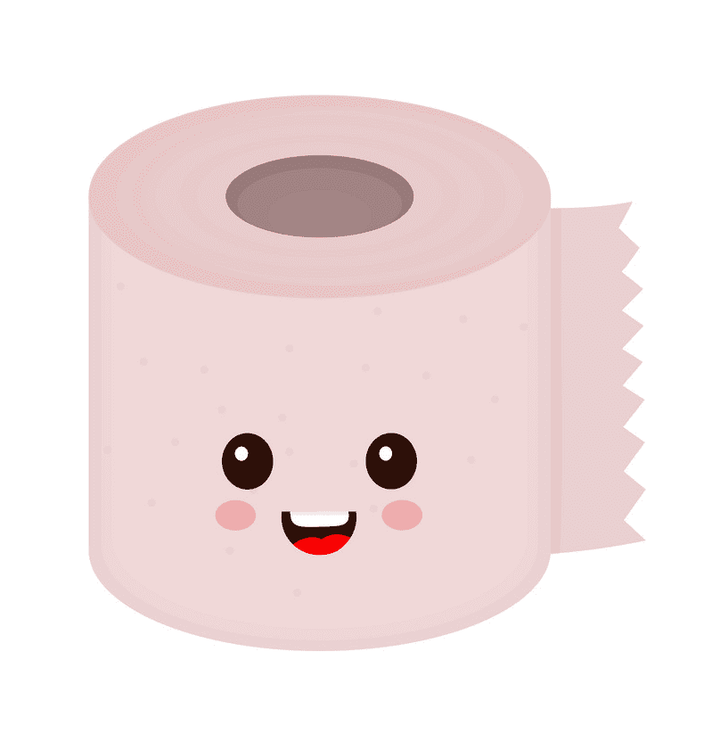 Cute Toilet Paper clipart png