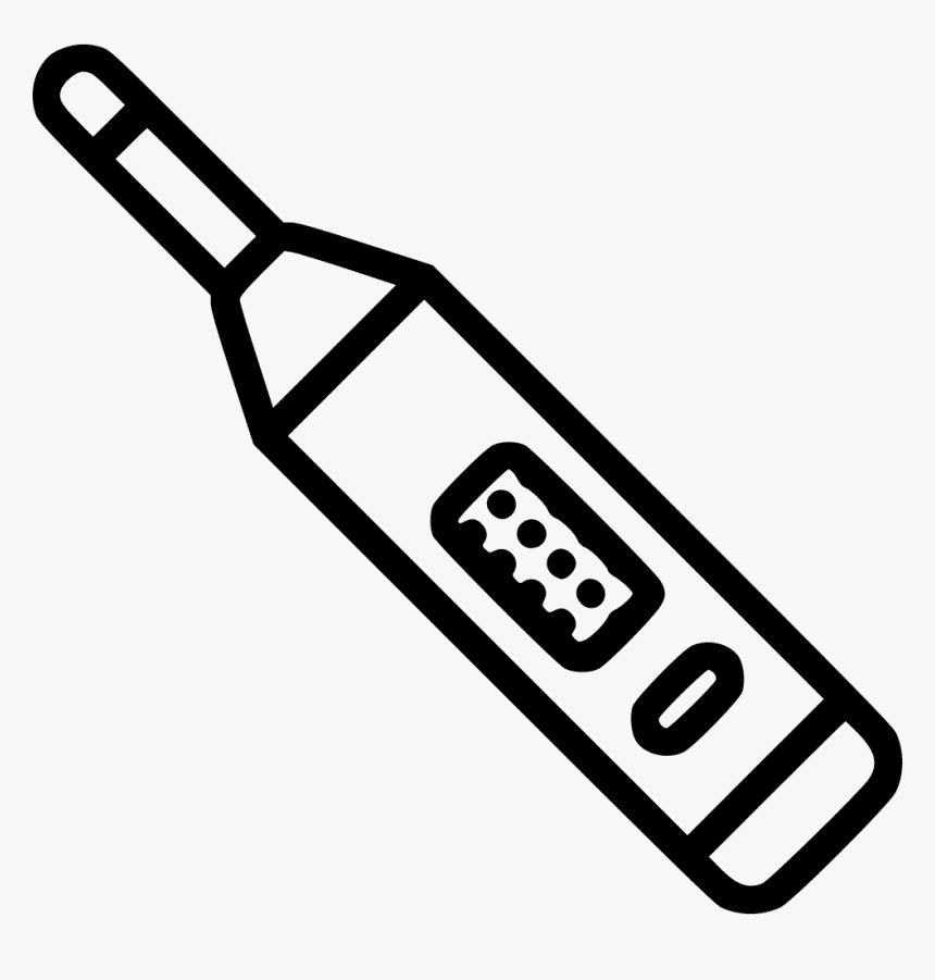 Digital Thermometer Clipart Black and White