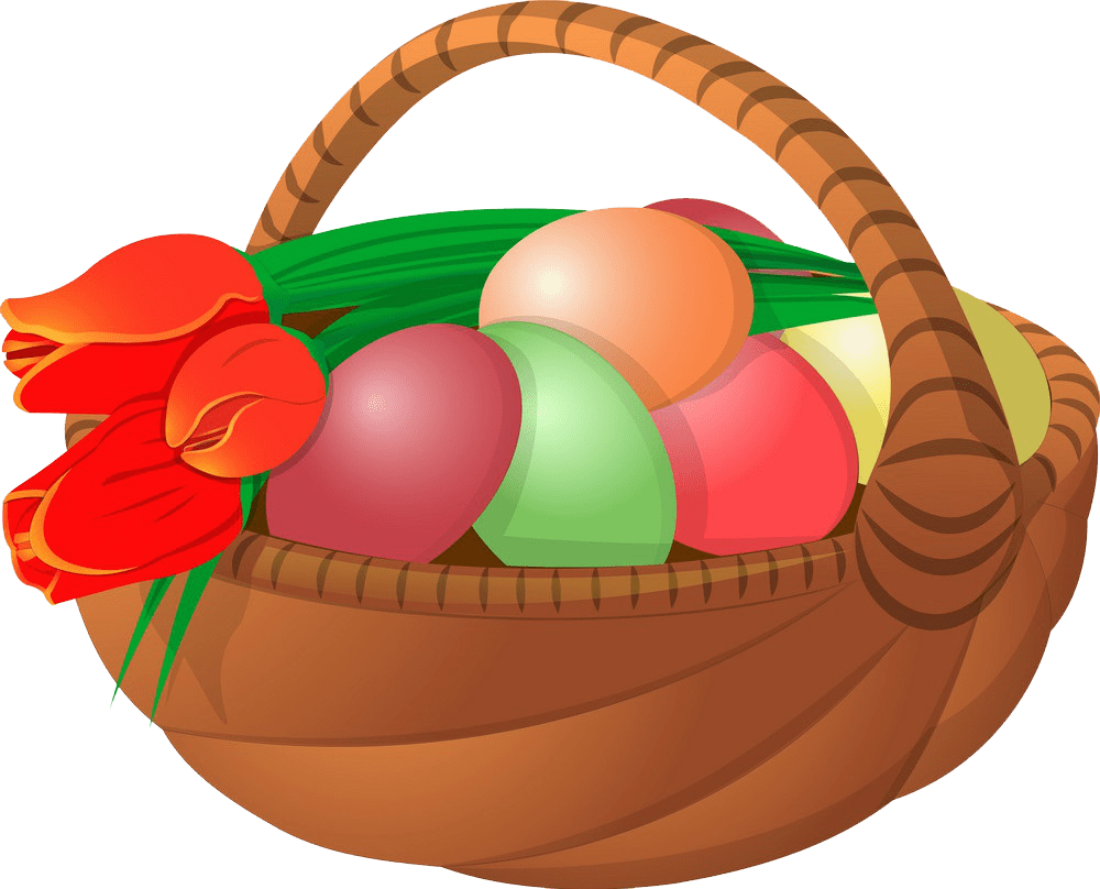 Easter Basket clipart transparent background