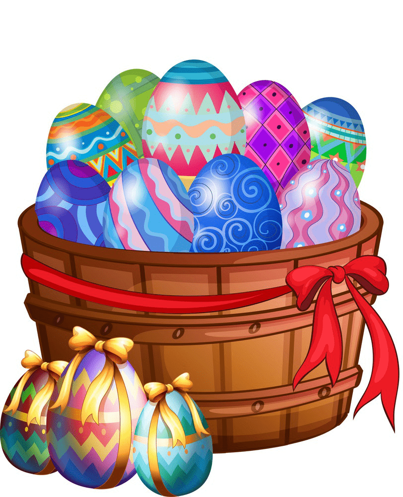 Easter Eggs Basket clipart picture