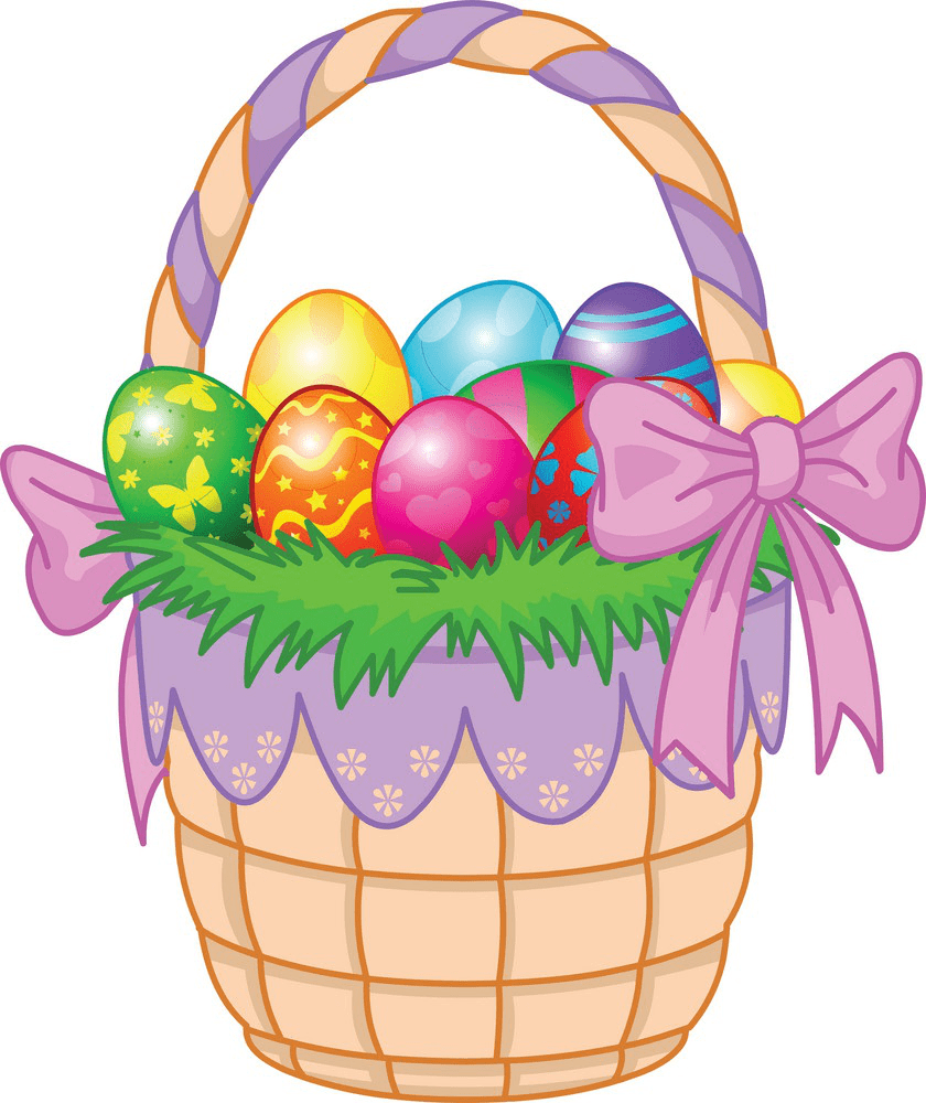 Easter Eggs Basket clipart