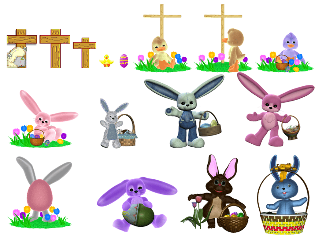 Easter Rabbits clipart png