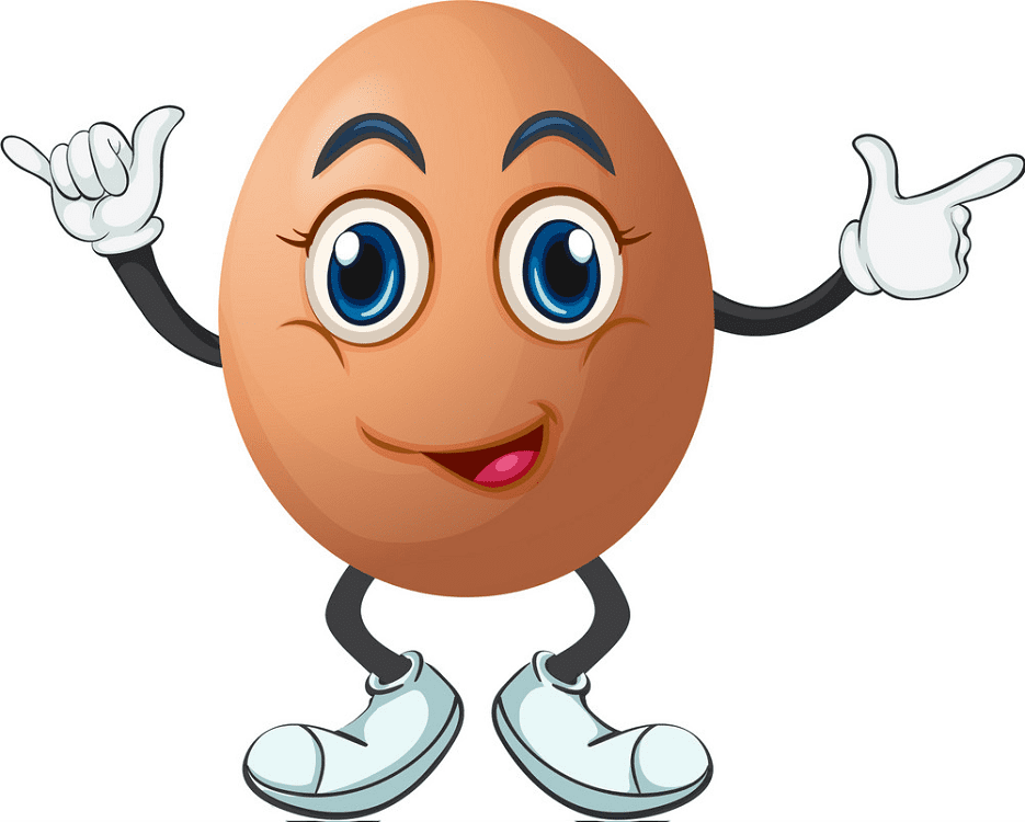 Egg with Happy Face clipart
