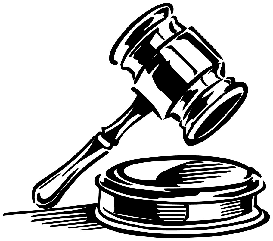 Free Gavel Clipart Black and White