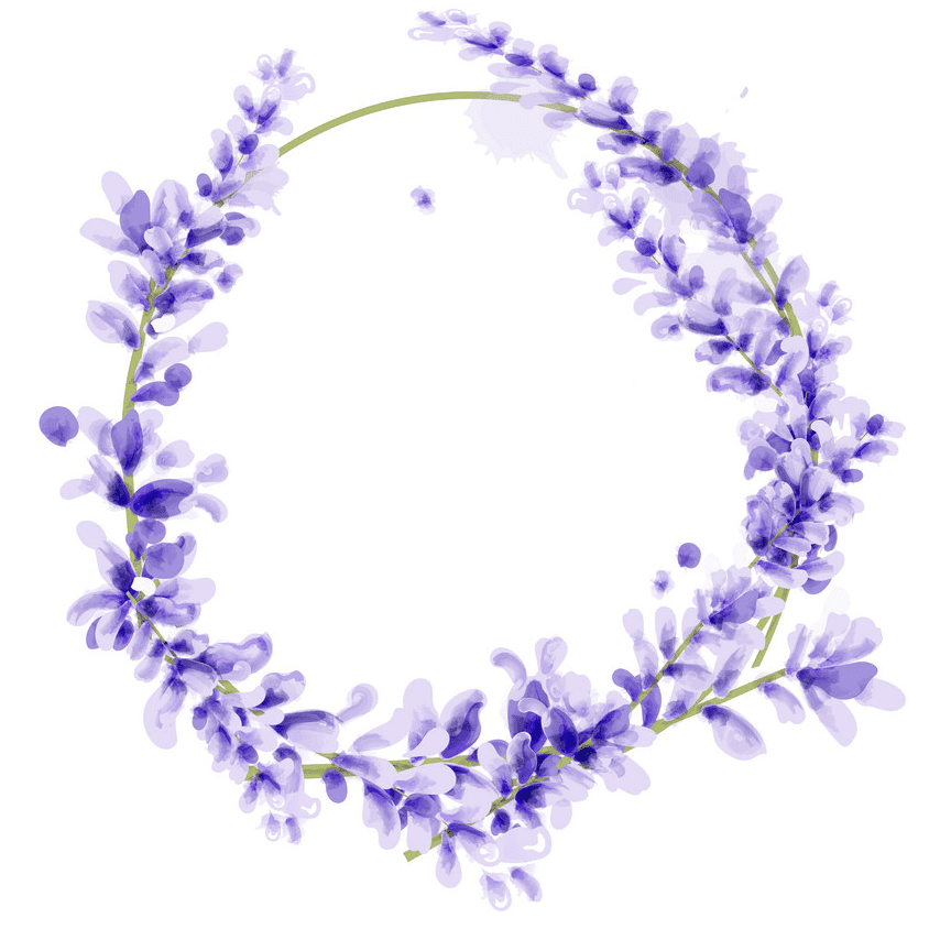 Free Lavender Wreath clipart