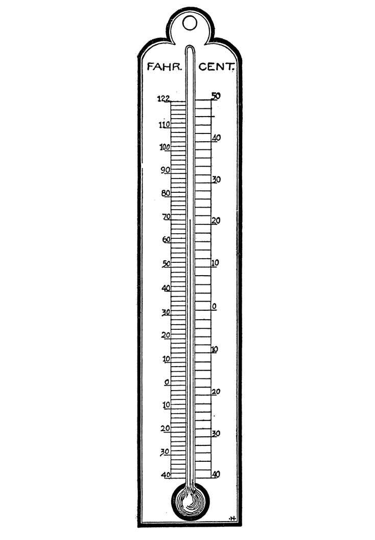Free Thermometer Clipart Black and White
