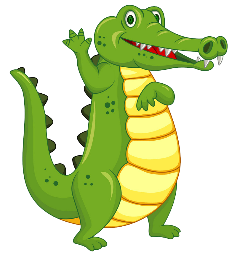 Funny Alligator clipart transparent