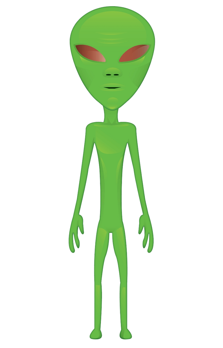 Green Alien clipart 1