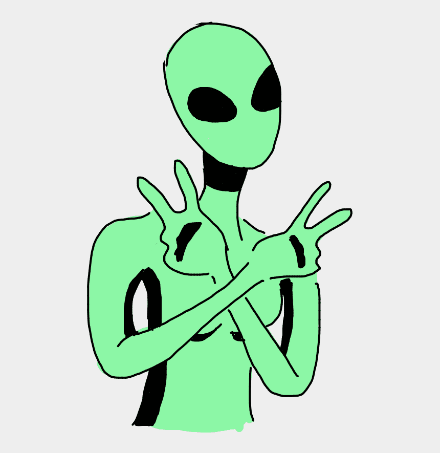 Green Alien clipart 4