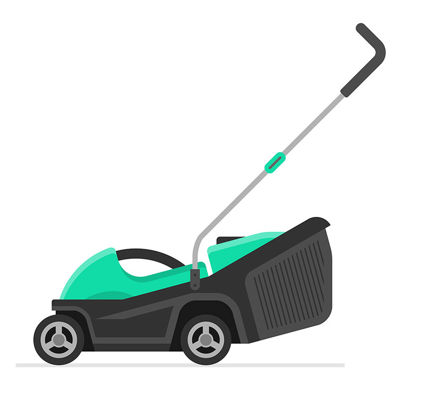 Green Lawn Mower clipart png