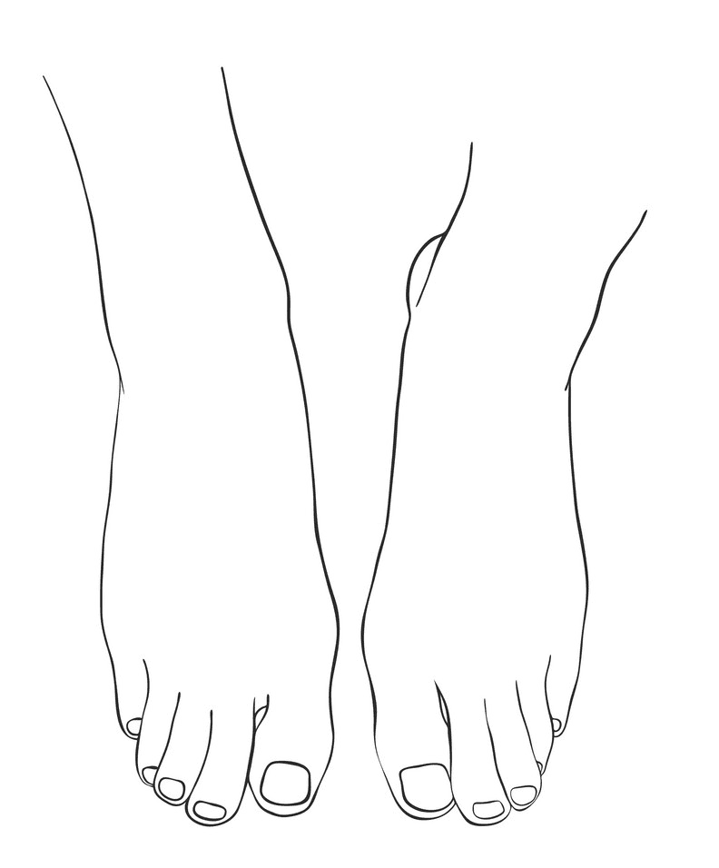 Hand Drawn Feet clipart