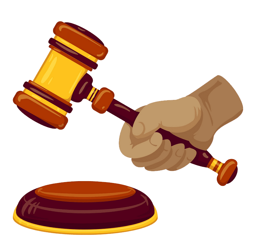 Hand Hold Gavel clipart transparent