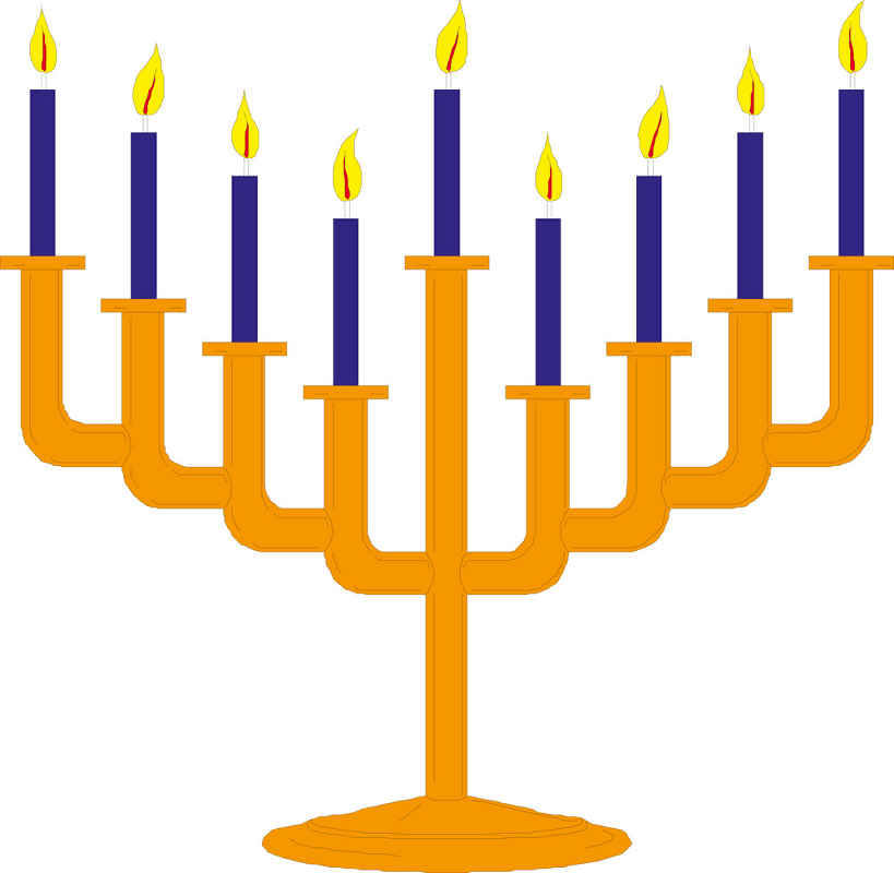 Hanukkah Menorah clipart free