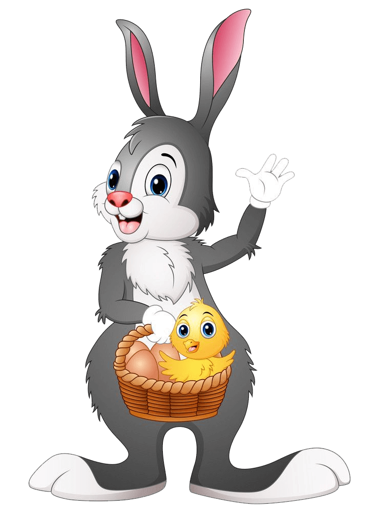 Happy Easter Bunny clipart transparent