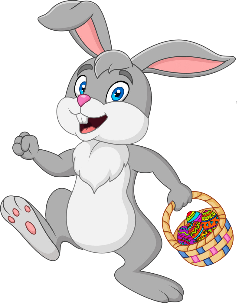Happy Easter Rabbit clipart transparent