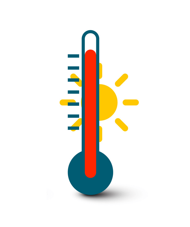 Icon Hot Thermometer clipart png