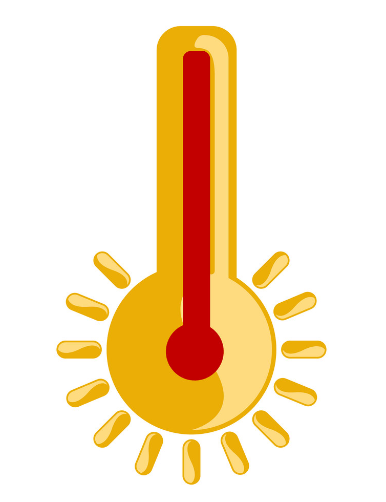 Icon Hot Thermometer clipart