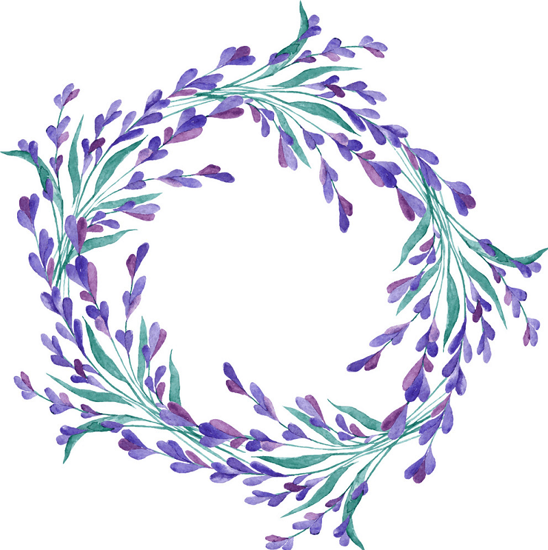 Lavender Wreath clipart 1