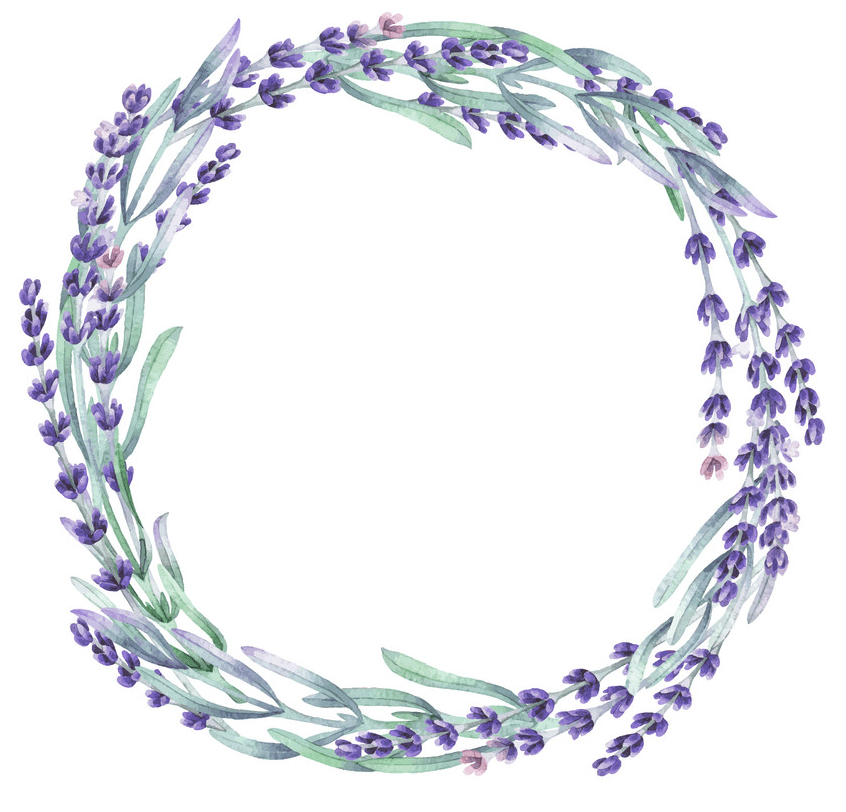 Lavender Wreath clipart 2