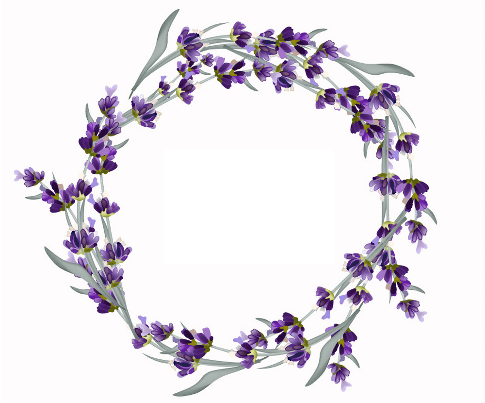Lavender Wreath clipart 3