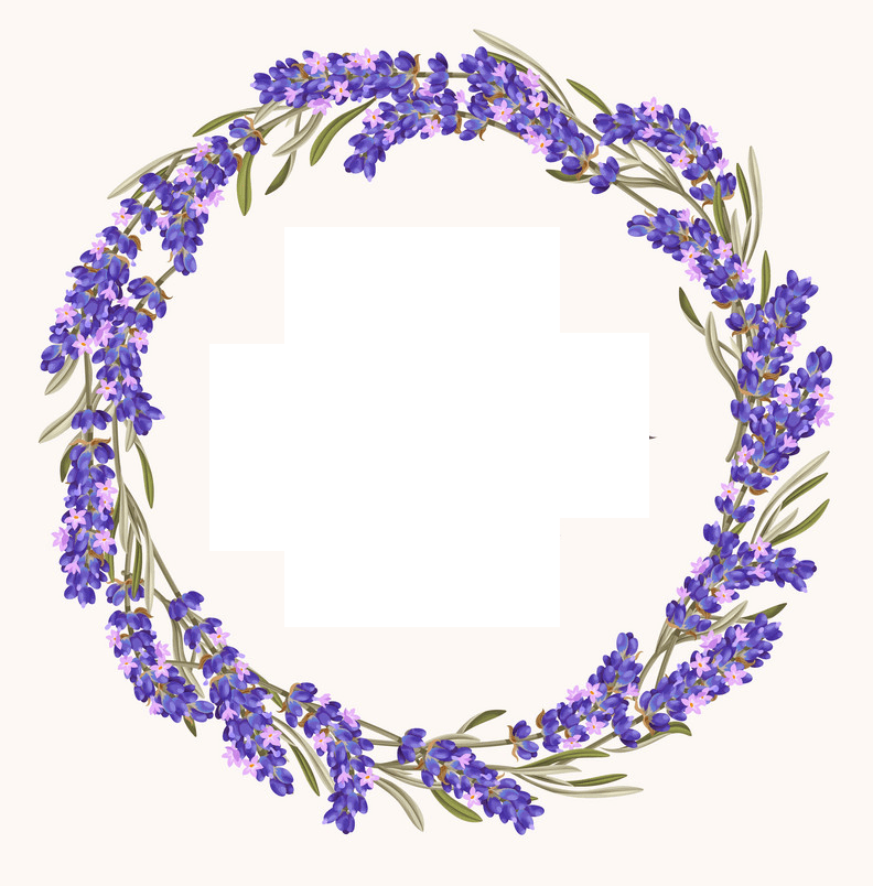 Lavender Wreath clipart free