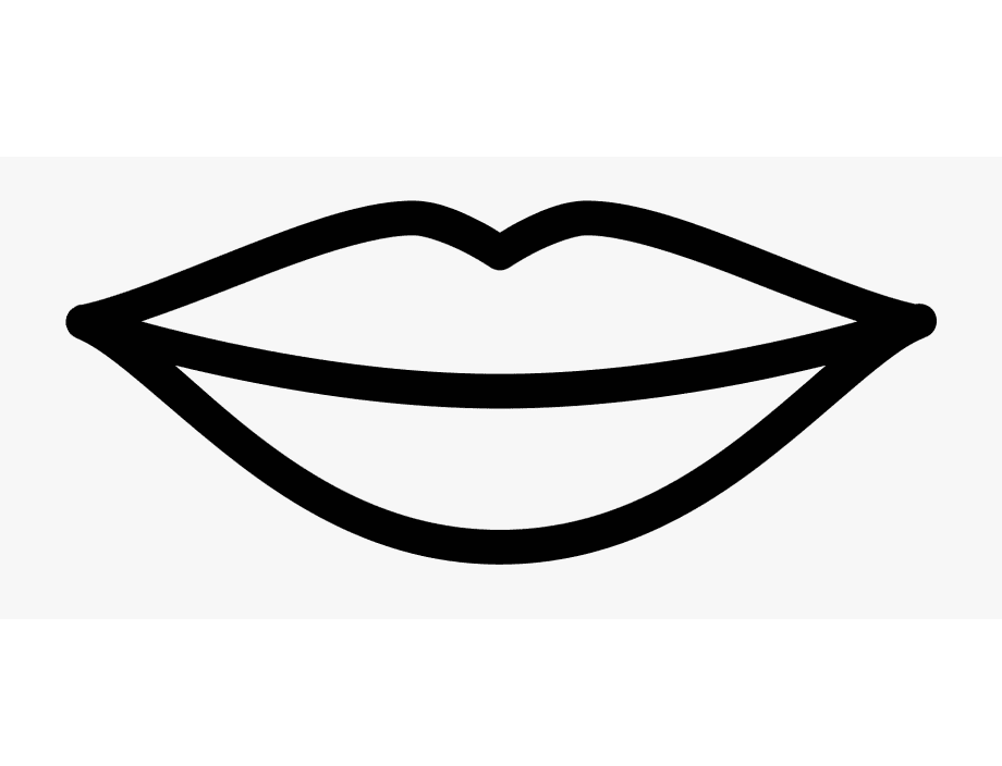Lips Clipart Black and White 2