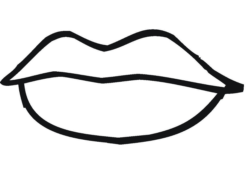 Lips Clipart Black and White 3