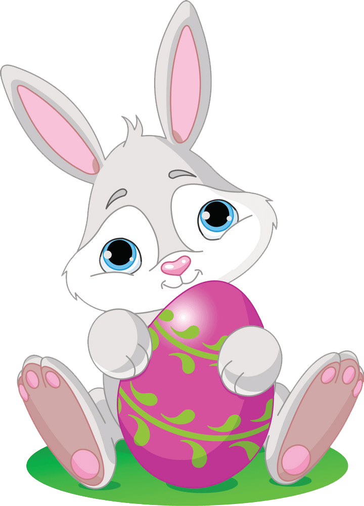 Lovely Easter Bunny clipart transparent