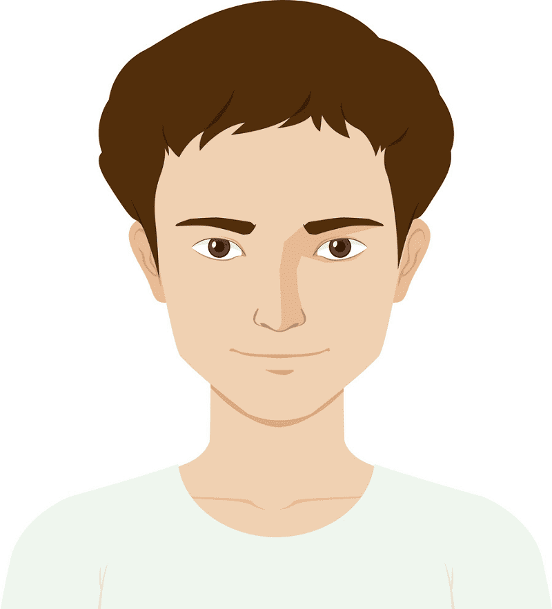 Man with Happy Face clipart