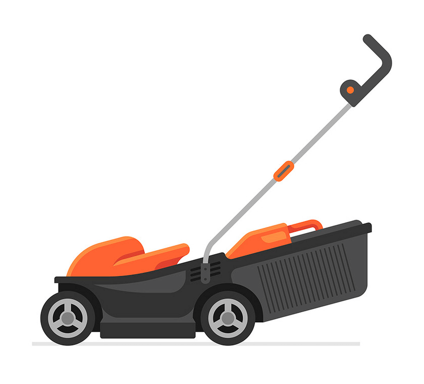 Orange Lawn Mower clipart png
