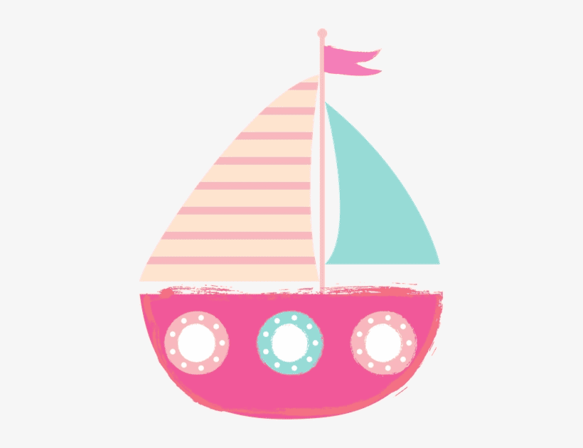 Pink Sailboat clipart free