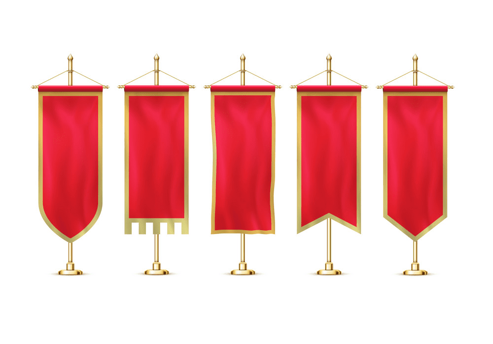 Red Flag Banners clipart