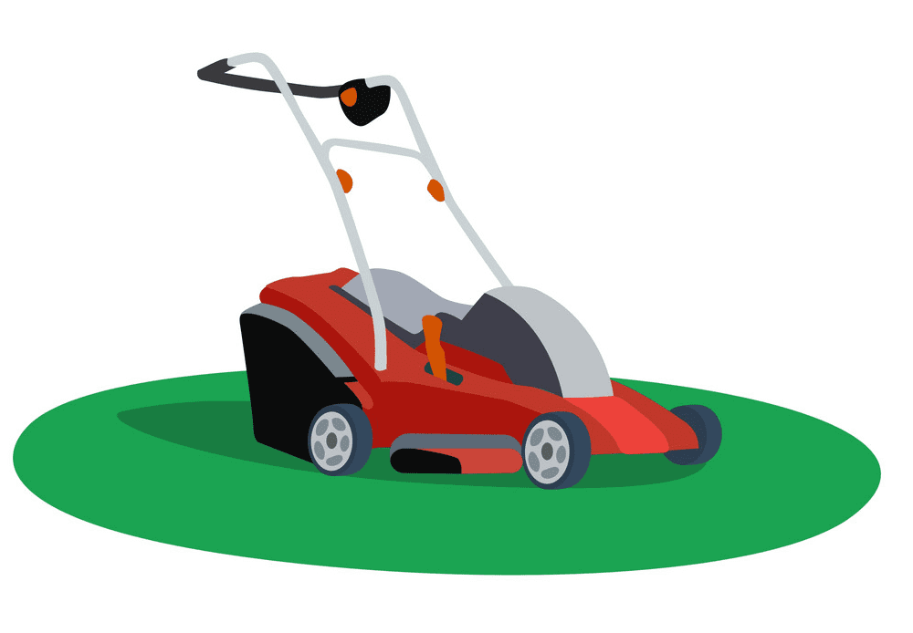 Red Lawn Mower clipart free
