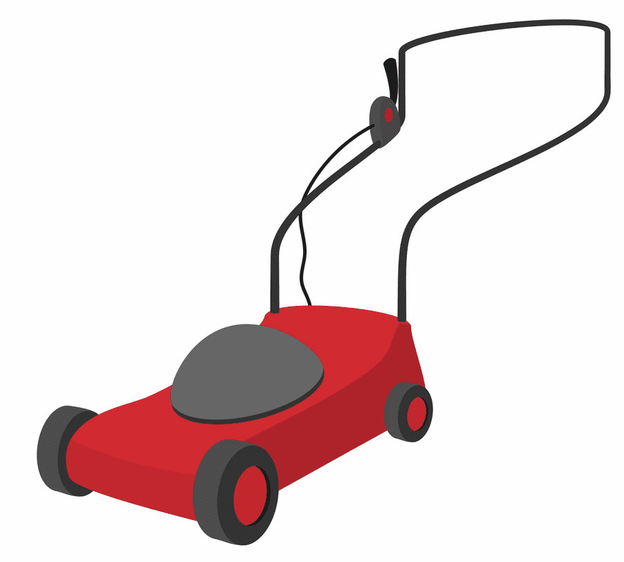 Red Lawn Mower clipart png