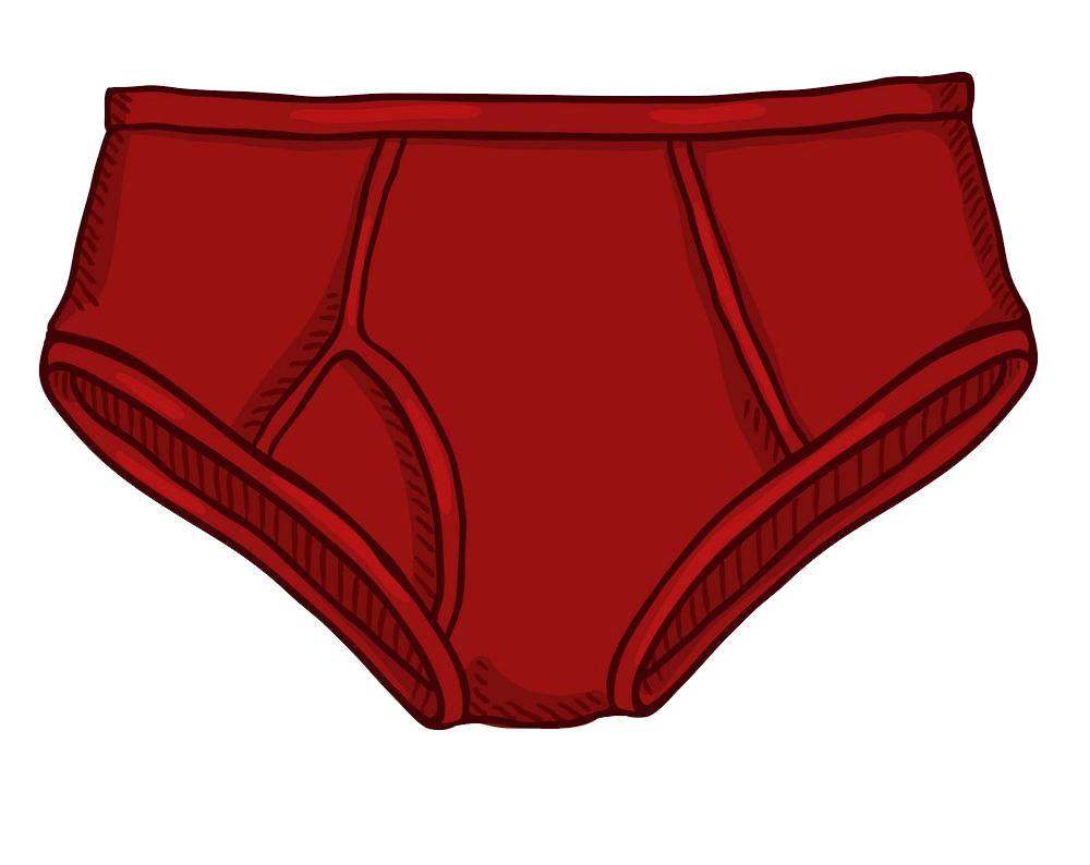 Red Underwear clipart transparent