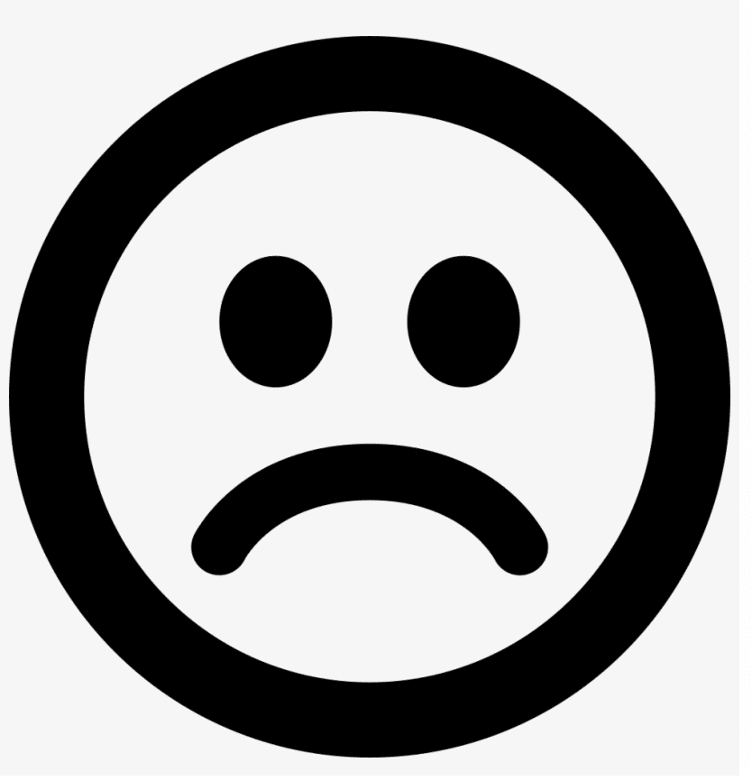 Sad Face Clipart Black and White 4